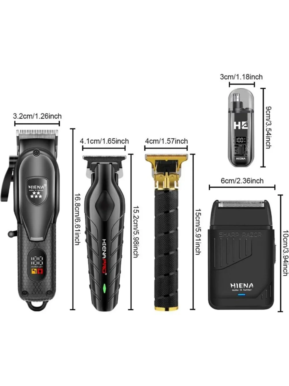 Cordless Hair Clippers & Beard Trimmer Kit - Professional Hair Cutting Tools